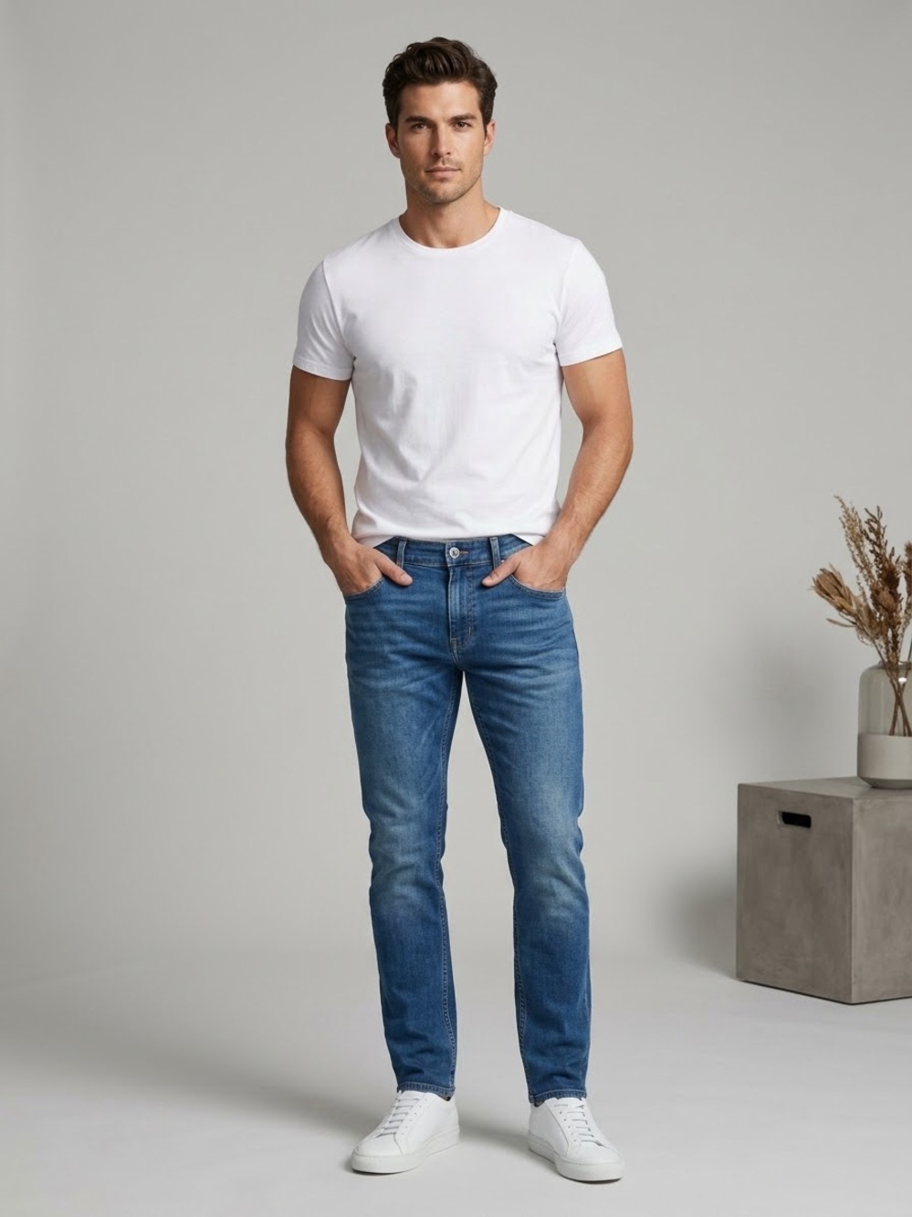 Hudson Jeans Men's Slim Jeans in Medium Blue